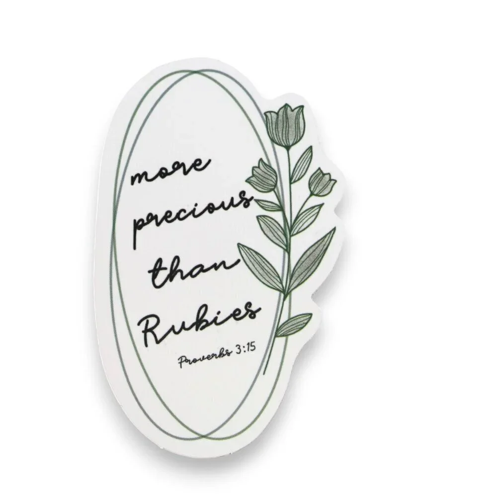 Sticker Religious Christian Bible Verse Proverbs 3:15